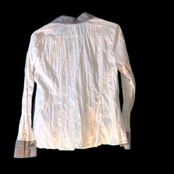 Christopher & Banks White and Gray Blouse - Picture 3 of 12